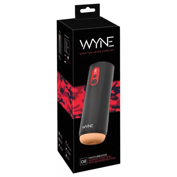 WYNE 08 - muški masturbator - automatski pokreti gore-dolje - crni
