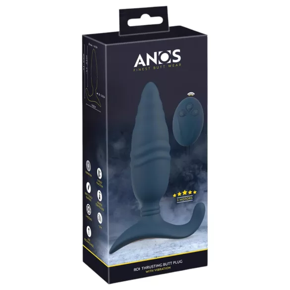 ANOS - analni vibrator s daljinskim upravljačem - plavi