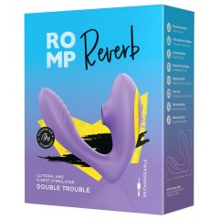   ROMP Reverb - bežični zračni val 2u1 vibrator G-točke (ljubičasti)