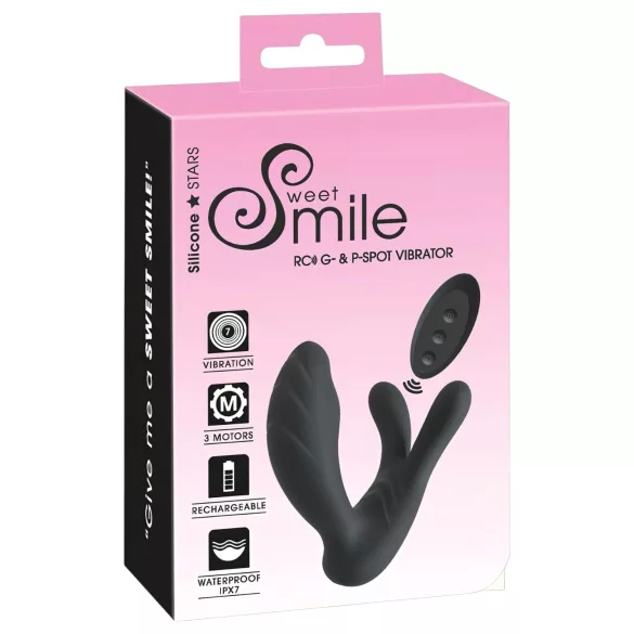 Smile - vibrator za G točku i P točku - crna