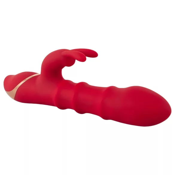 You2Toys Rabbit - vibrirajući prsten s rotirajućim zrnom - silikon crveni