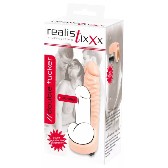Realistixxx Double Fucker - pripadajući analni vibrator (naturalni)