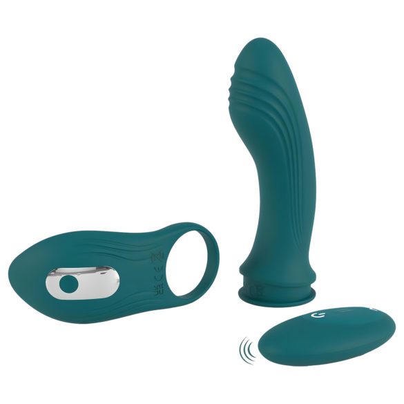 Couples Choice - vibrator za parove 3u1 - podesiv - tirkiz
