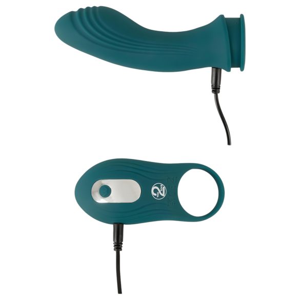 Couples Choice - vibrator za parove 3u1 - podesiv - tirkiz