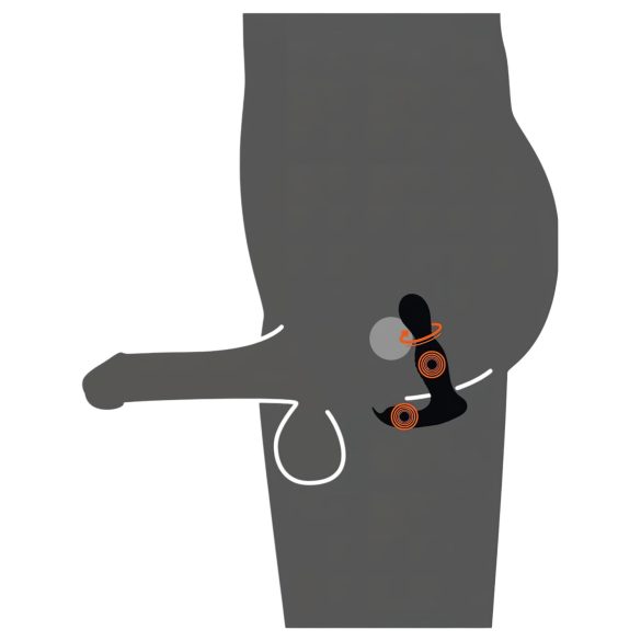 Rebel - vibrator za prostatu s daljinskim upravljačem 2u1 - crni