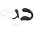 Rebel – vibrator za prostatu s prstenom za penis i testise (crni)