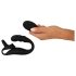 Rebel – vibrator za prostatu s prstenom za penis i testise (crni)