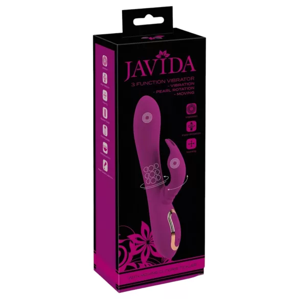 Javida - vibrator s kuglicama i rotacijom 3u1 - ljubičasti