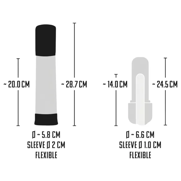 Mister Boner - automatska akumulatorska pumpa za penis - crna/prozirna