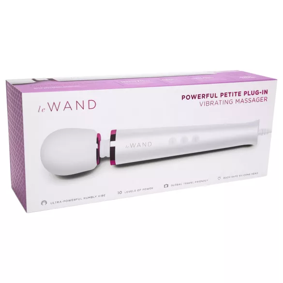 Le Wand Petite Plug-In - masažer s vibratorom za tijelo - bijeli