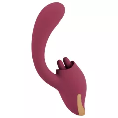 Javida - vibrator s jezikom 2u1 - crvena