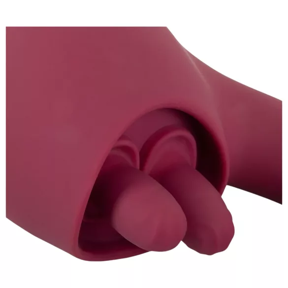 Javida - vibrator s jezikom 2u1 - crvena