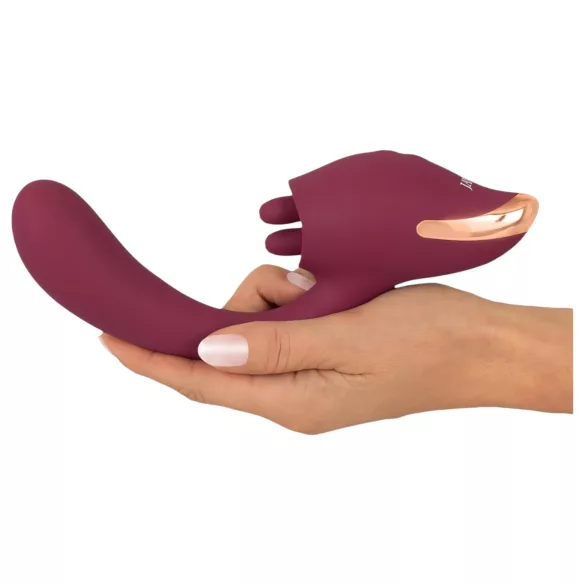 Javida - vibrator s jezikom 2u1 - crvena