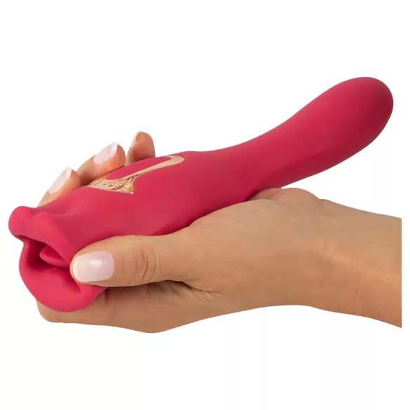You2Toys - 2u1 vibrator s jezikom - silikon ružičasti