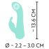 Cuties Mini 4 - vodootporni zeleni zec vibrator punjiv baterijama