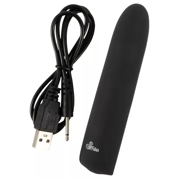 Smile - mini vibrator na punjenje - vodootporan - crni