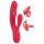 Smile Thumping Rabbit - akumulatorski vibrator s 3 motora (crveni)