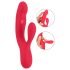 Smile Thumping Rabbit - akumulatorski vibrator s 3 motora (crveni)