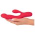 Smile Thumping Rabbit - akumulatorski vibrator s 3 motora (crveni)