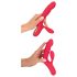 Smile Thumping Rabbit - akumulatorski vibrator s 3 motora (crveni)
