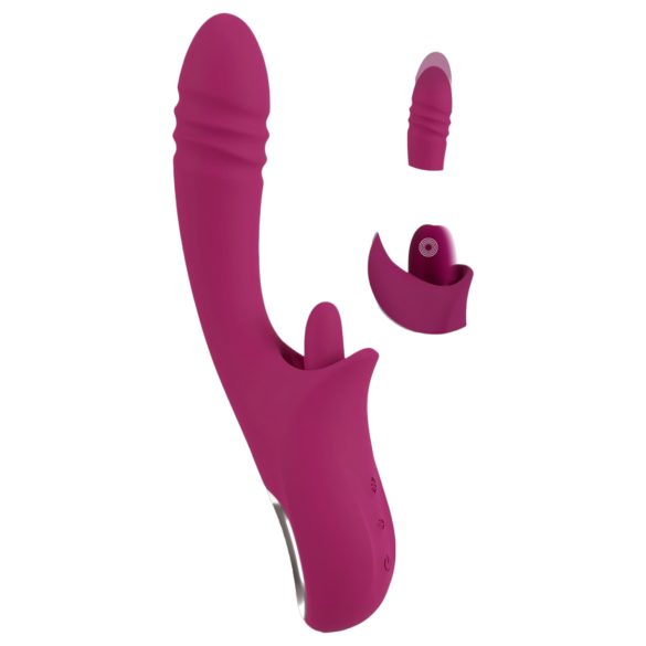 Javida Licking & Thrusting - jezičasti vibrator s funkcijom potiskivanja (ljubičasti)