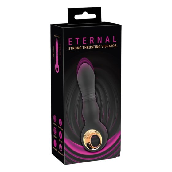 Eternal - snažan udarni vibrator (crni)