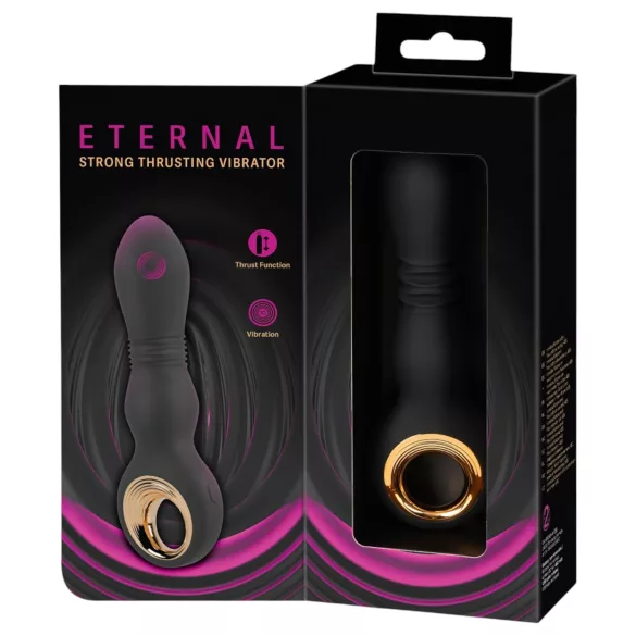 Eternal - vibrator s jakim potiskivanjem - crni