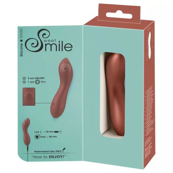Smile - mini G-točka vibrator - fleksibilan - brončana boja