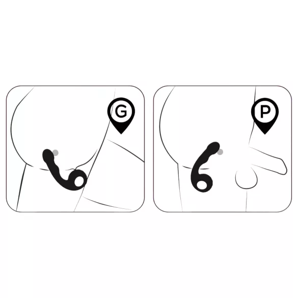 Black Velvets - vibrator za G i P točku - crni