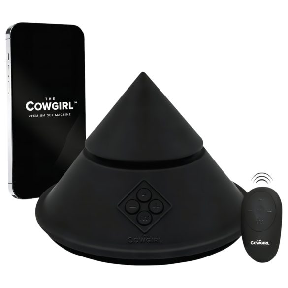 Cowgirl Cone - pametna seksualna naprava s raznim nastavcima (crna)