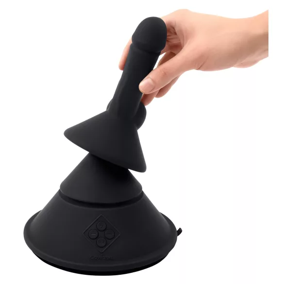 The Cowgirl Cone - pametna seks-mašina s različitim nastavcima (crna)
