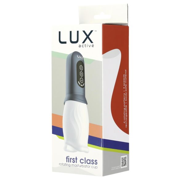 LUX Active First Class - rotirajući masturbator (bijelo-sivo)