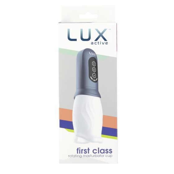 LUX Active First Class - masturbator s rotirajućom glavom (bijelo-sivo)