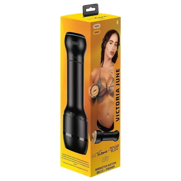 Kiiroo - muški masturbator u obliku usta Victoria June - crni