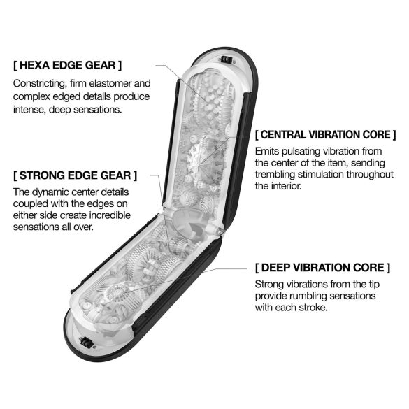 TENGA Flip Zero - snažan masturbator (crni)