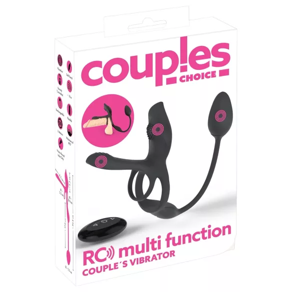 Couples Choice - vibrirajući prsten za penis za parove - multifunkcionalni