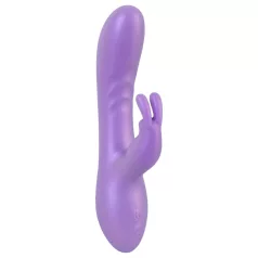   Smile - vibrator s dodatkom za klitoris - ljubičasti silikon