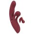 Javida 2 u 1 Zeko - punjivi vibrator s klitoralnim nastavkom (crveni)