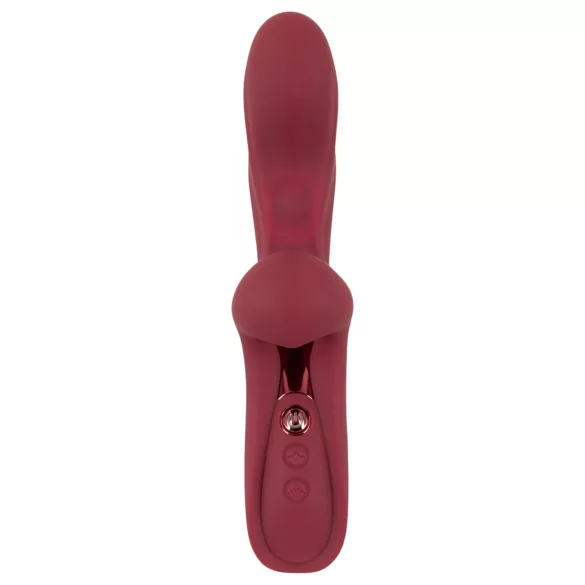 Javida - Vibrator zec sa dvije funkcije - silikonski, crveni, punjivi