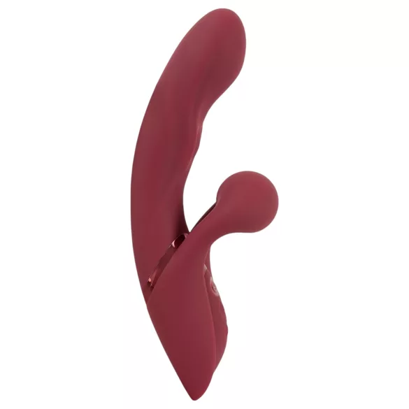 Javida - Vibrator zec sa dvije funkcije - silikonski, crveni, punjivi