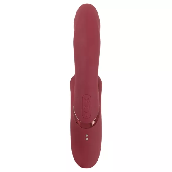 Javida - Vibrator zec sa dvije funkcije - silikonski, crveni, punjivi