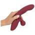 Javida 2 u 1 Zeko - punjivi vibrator s klitoralnim nastavkom (crveni)