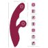 Javida 2 u 1 Zeko - punjivi vibrator s klitoralnim nastavkom (crveni)