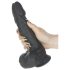 Naked Addiction - realističan vibrator s rotacijom i potiskivanjem (crni)