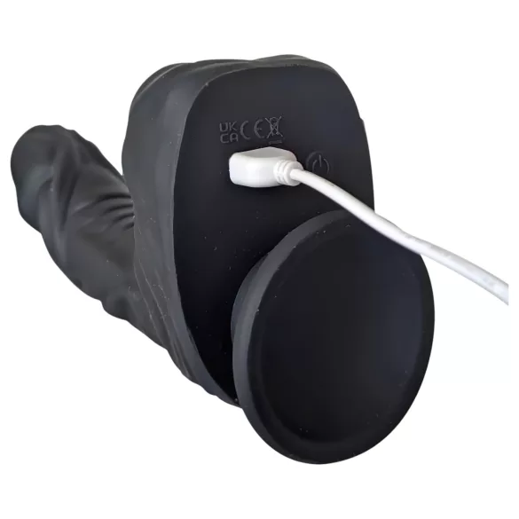 Naked Addiction - realistični vibrator s rotacijom i penetracijom - crni