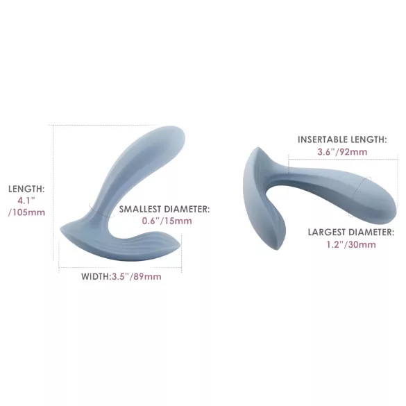 Svakom Erica - nosivi vibrator s pametnim upravljanjem - silikon plavi