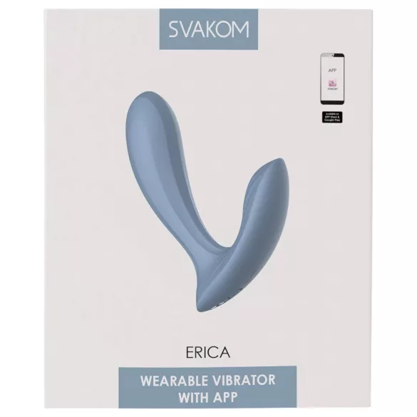 Svakom Erica - nosivi vibrator s pametnim upravljanjem - silikon plavi