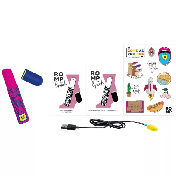 ROMP Lipstick - stimulator klitorisa s valovima zraka - punjivi - rozi