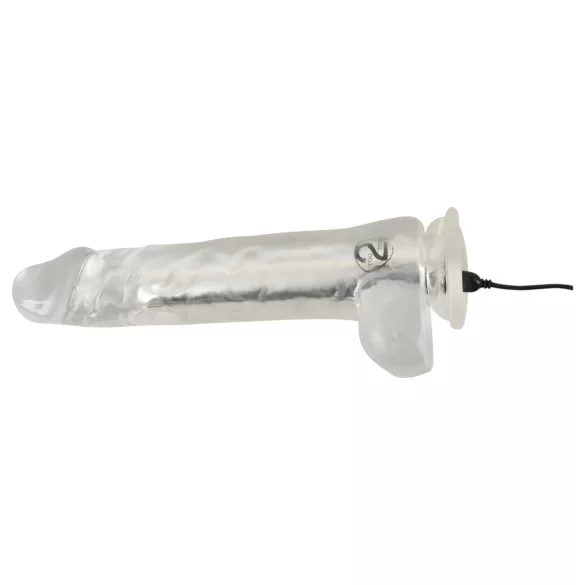 Crystal - Vibrator s vakuumskom čašicom (prozirni)