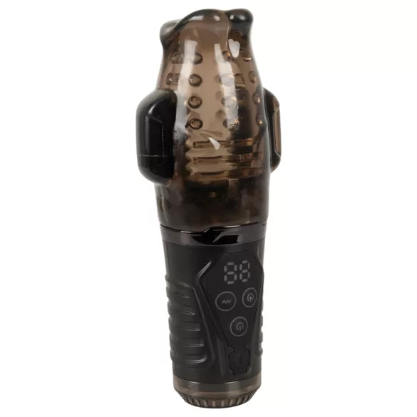 Stroker - masturbator s vakuumom i vibracijom - siva